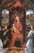 Hans Memling, The Madonna and the Nino with two angeles